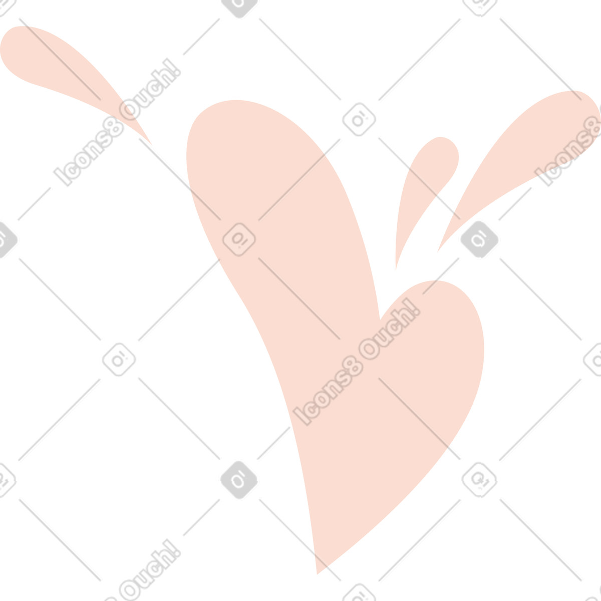 Orange splashes illustration in style download in PNG, SVG