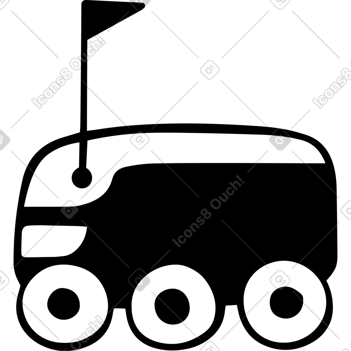 Robot di consegna illustrazione in stile Journal scarica in PNG, SVG