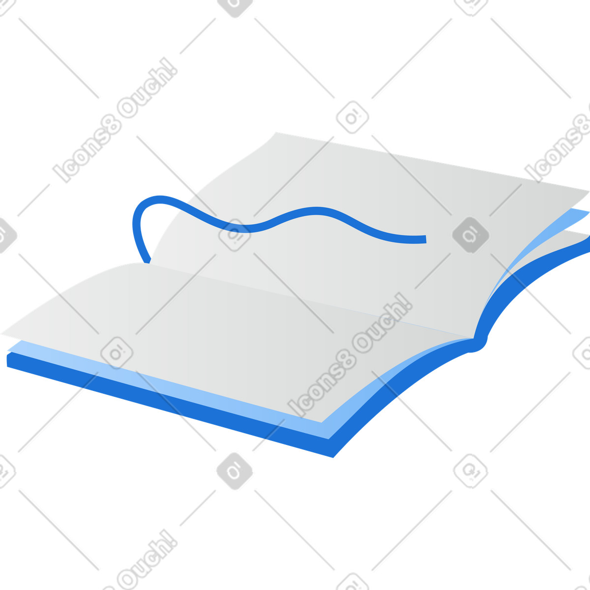 Buch-Illustration im Clip-Stil als Download in PNG, SVG