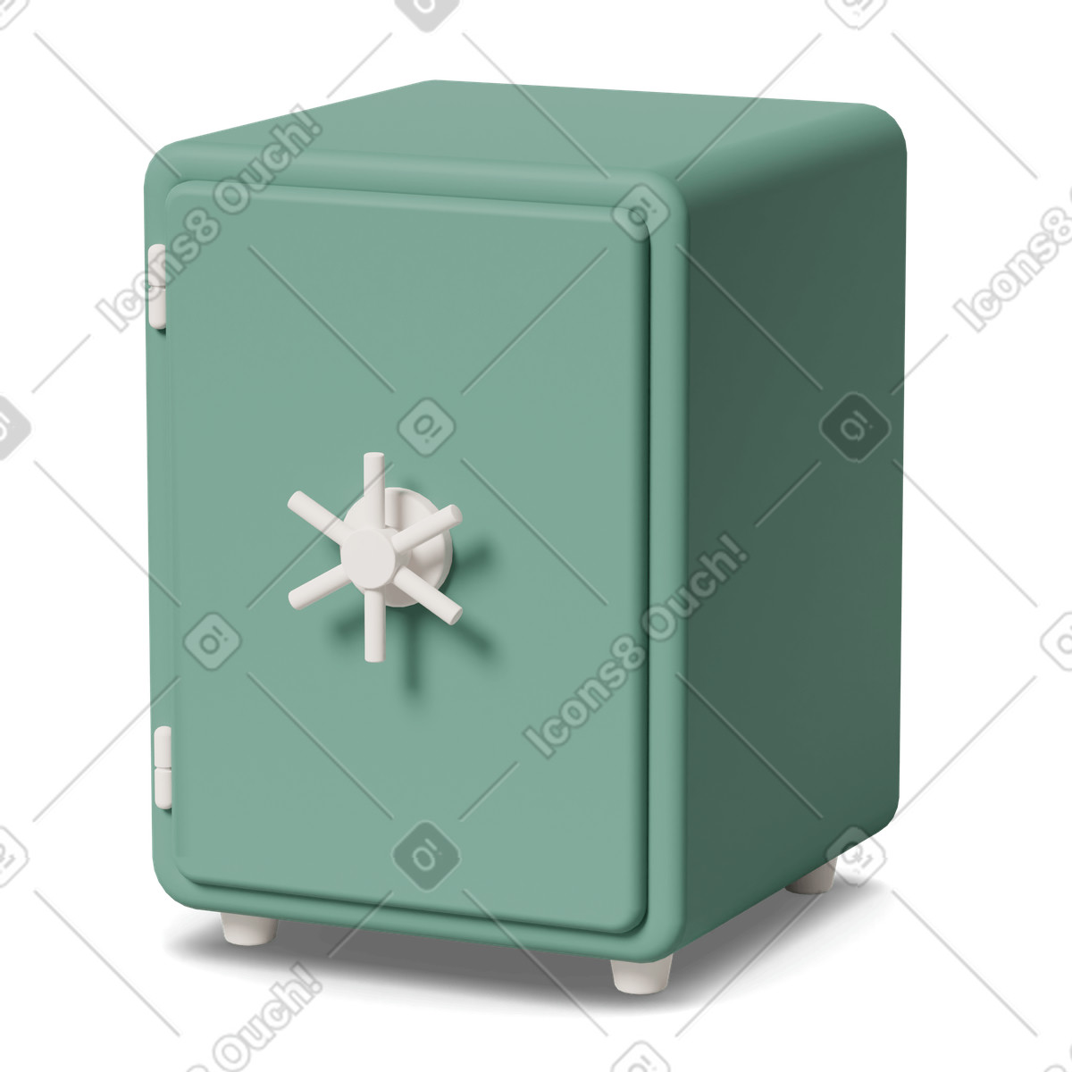 Safe green-Illustration im 3D Casual life-Stil als Download in PNG, SVG