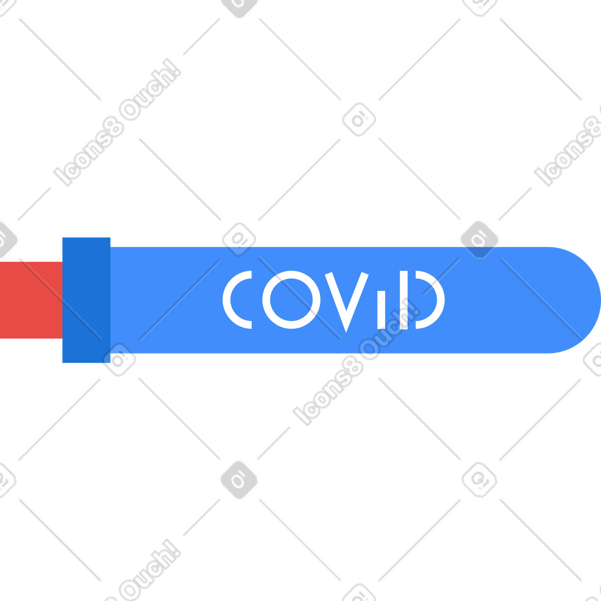 Ilustración Tubo de ensayo en estilo Clip a descargar en PNG y SVG