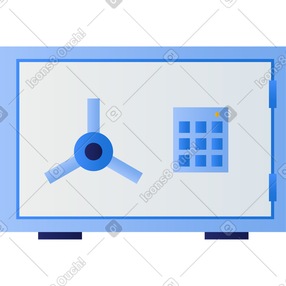 Schließen sicher für geld-Illustration im Clip-Stil als Download in PNG, SVG