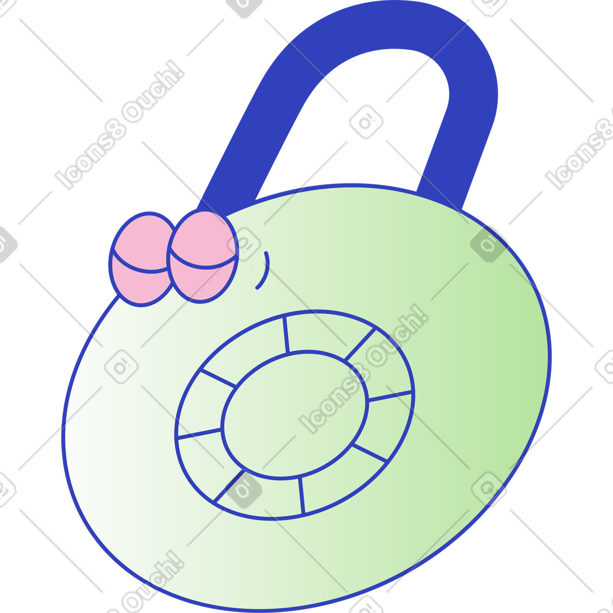 Lock illustration in Eyeful style download in PNG, SVG