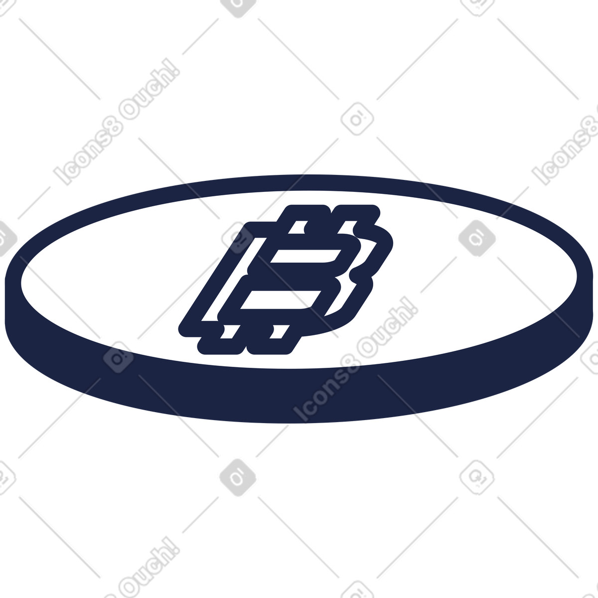 Ilustración Moneda en estilo Urban Line a descargar en PNG y SVG
