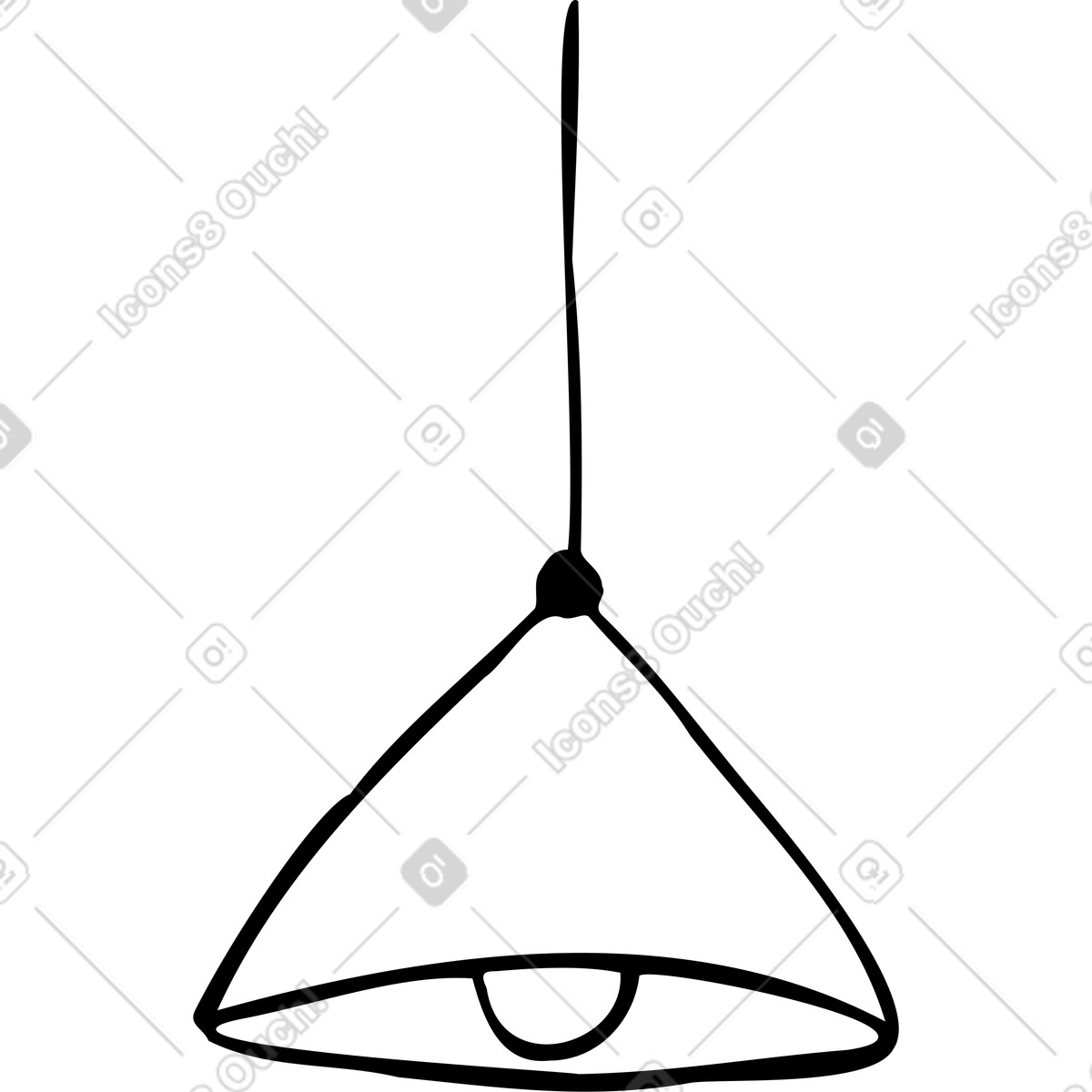 Illustration Lampe suspendue dans le style Marks à télécharger aux formats PNG, SVG