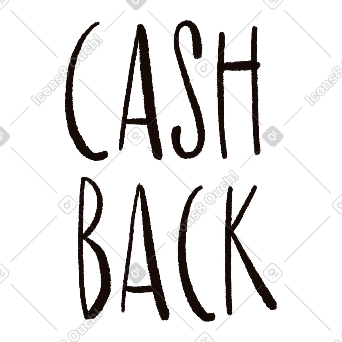 Cashback illustration in Fabulous style download in PNG, SVG