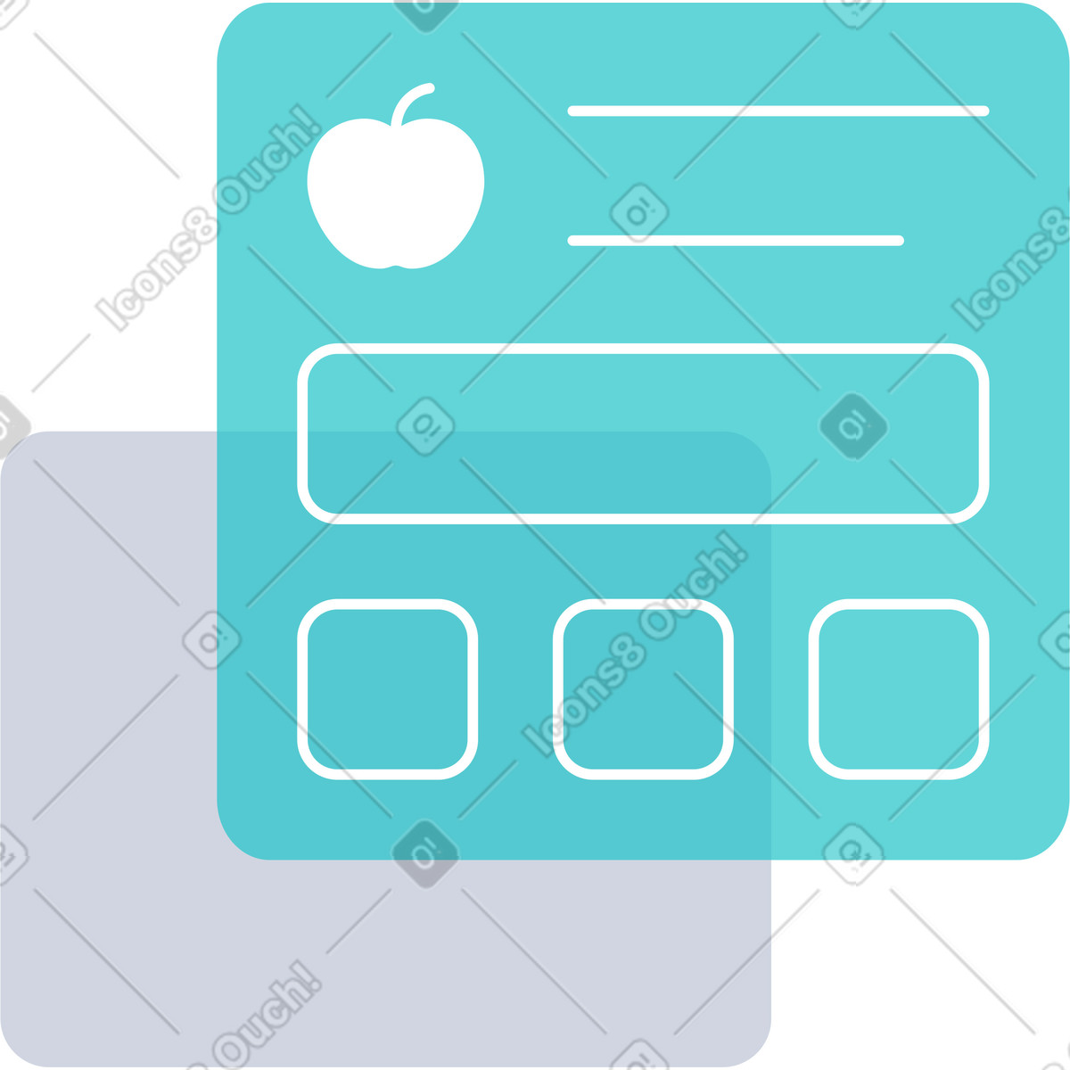Nutrition facts illustration in Lucent style download in PNG, SVG