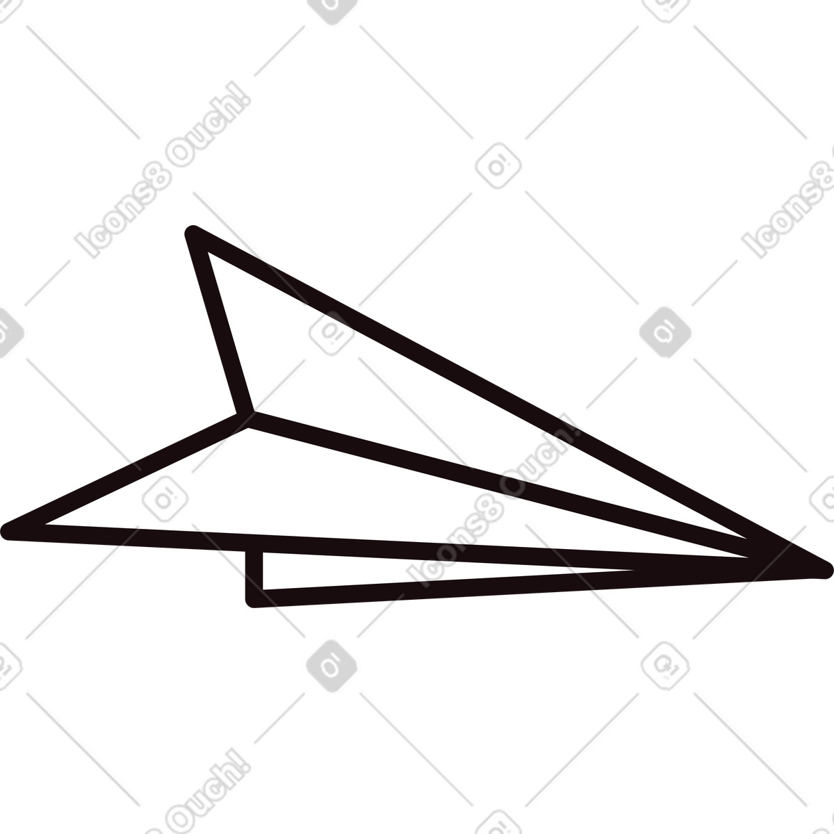 Aereo di carta illustrazione in stile Delight scarica in PNG, SVG