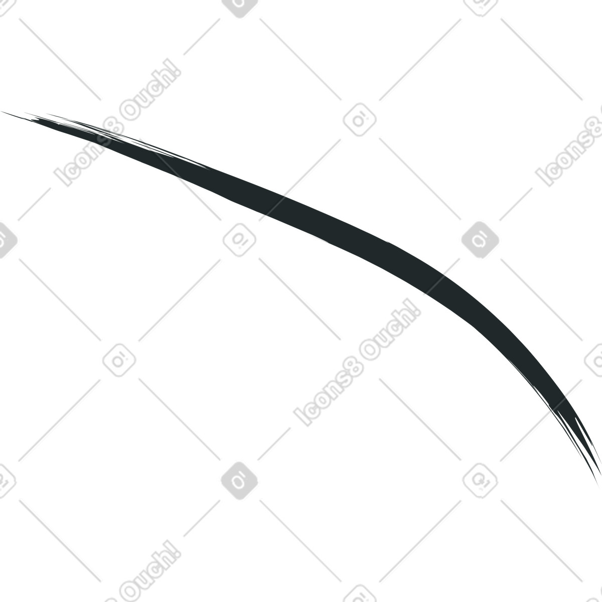 Black freehand stroke illustration in Grain style download in PNG, SVG