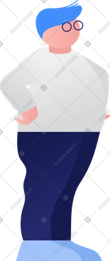 Fat boy standing PNG, SVG