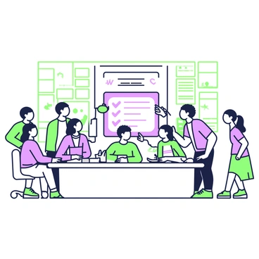 A youth parliament is in session within a spacious room. At the center, a long table is occupied by teenage representatives, each focused on the discussions. Some representatives are seated while others stand, gesturing animatedly. On the table, there are notebooks, pens, and a few electronic devices. A representative at the front speaks passionately, pointing towards a large screen displaying a list of current issues up for debate. The walls are adorned with posters highlighting various topics of interest to the youth. A few observers are seated in the back, listening intently to the proceedings.