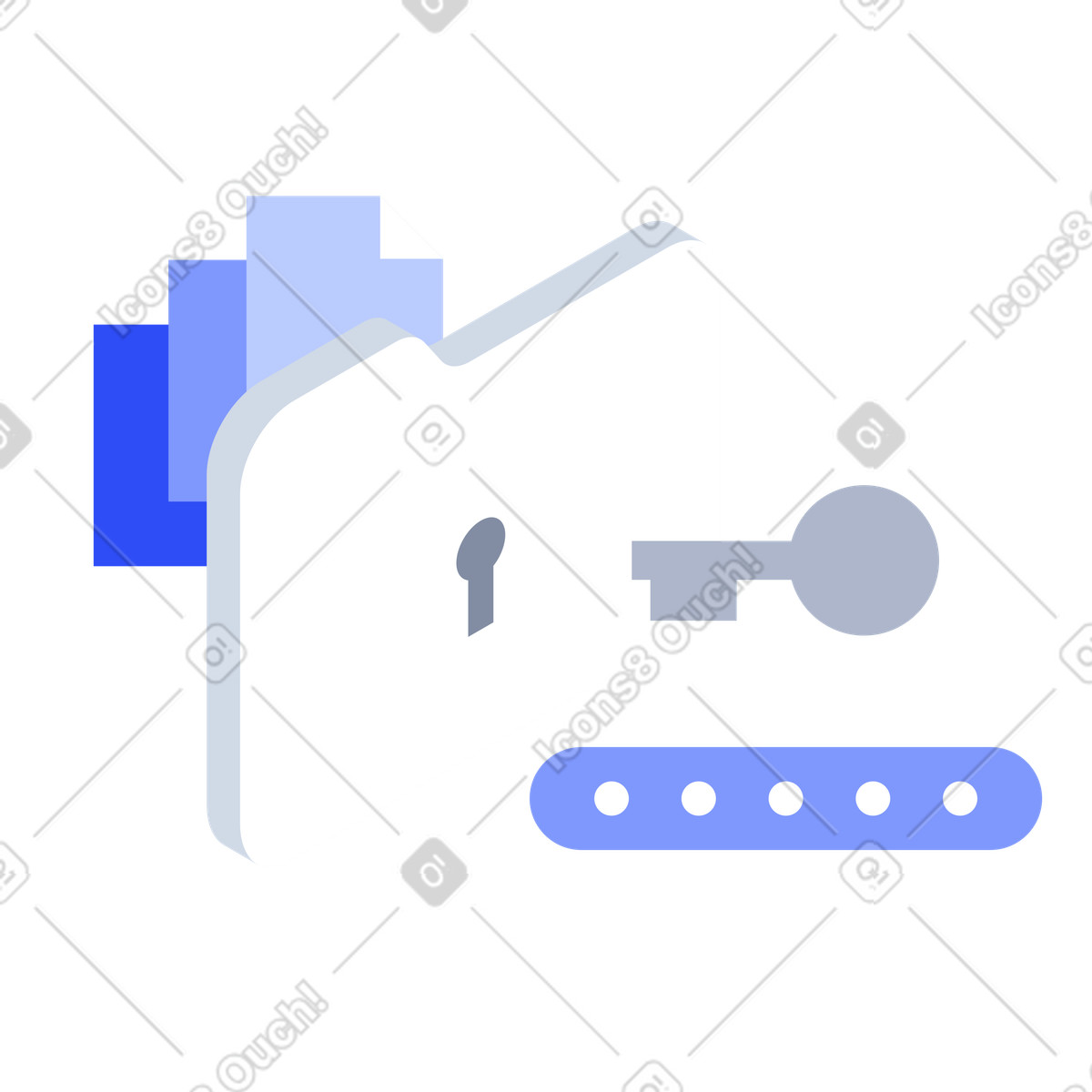 File folder security and encryption illustration in System style download in PNG, SVG