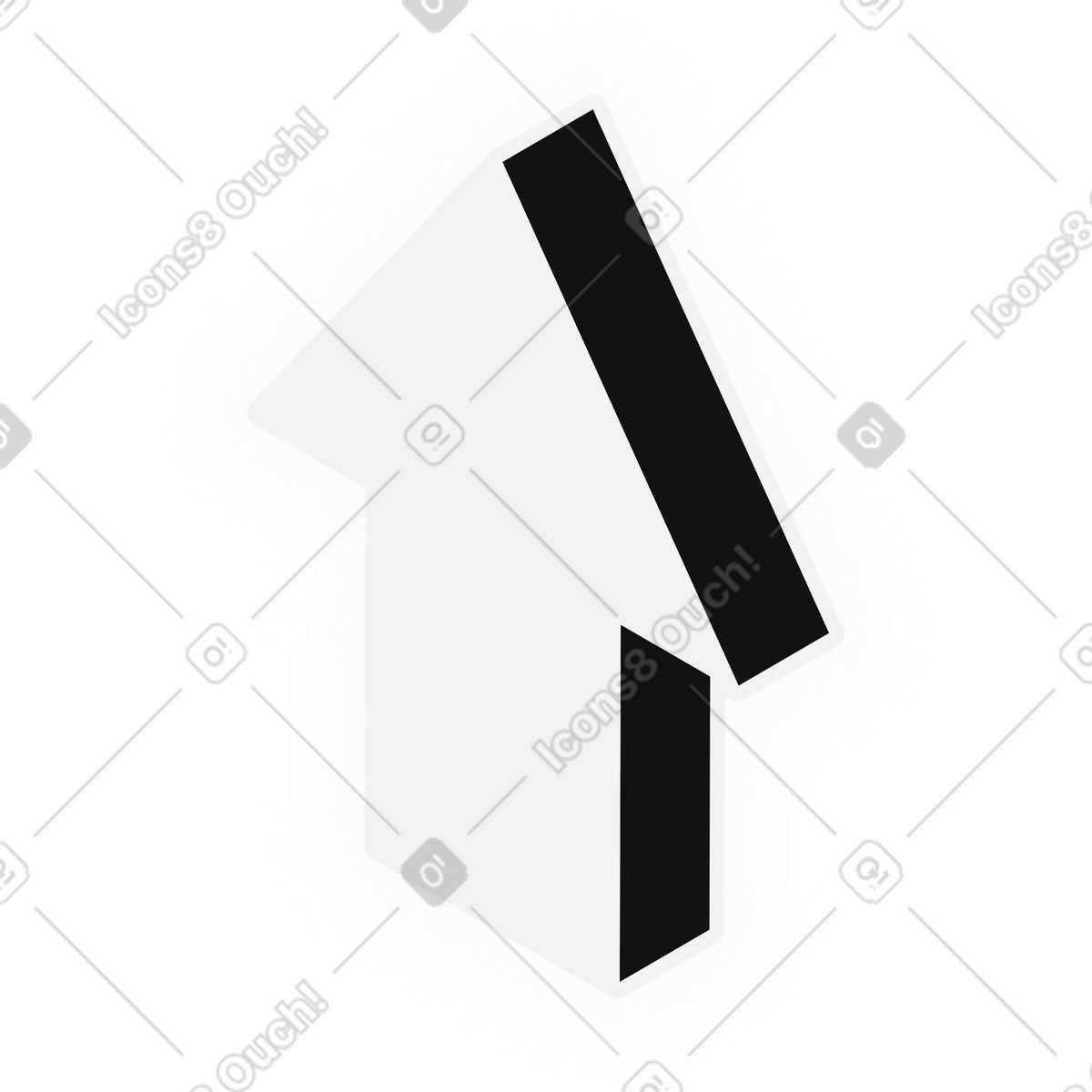 Navigation interface black and white arrow up illustration in Inverse style download in PNG, SVG