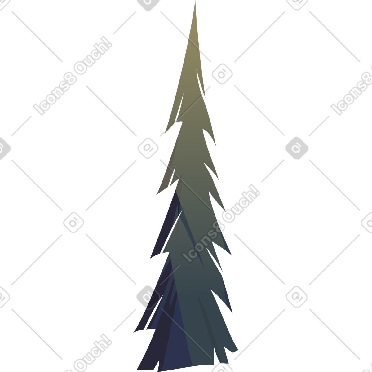 Ilustração de Abeto fofo em no estilo Vivid para baixar em PNG, SVG