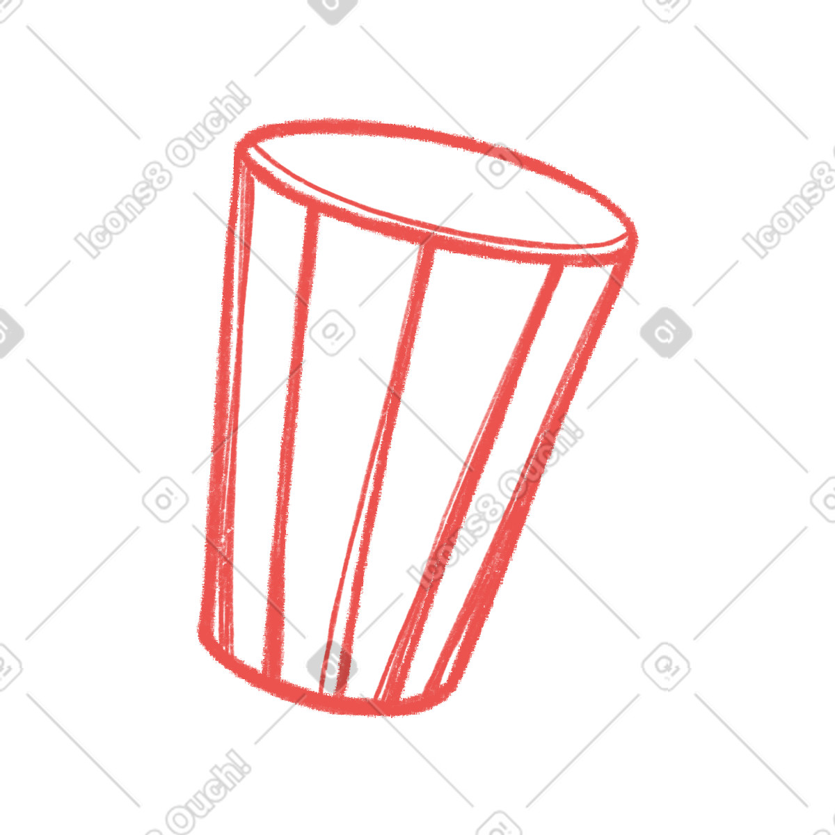 Biro 스타일의 Red transparent glass 일러스트레이션 PNG, SVG 다운로드