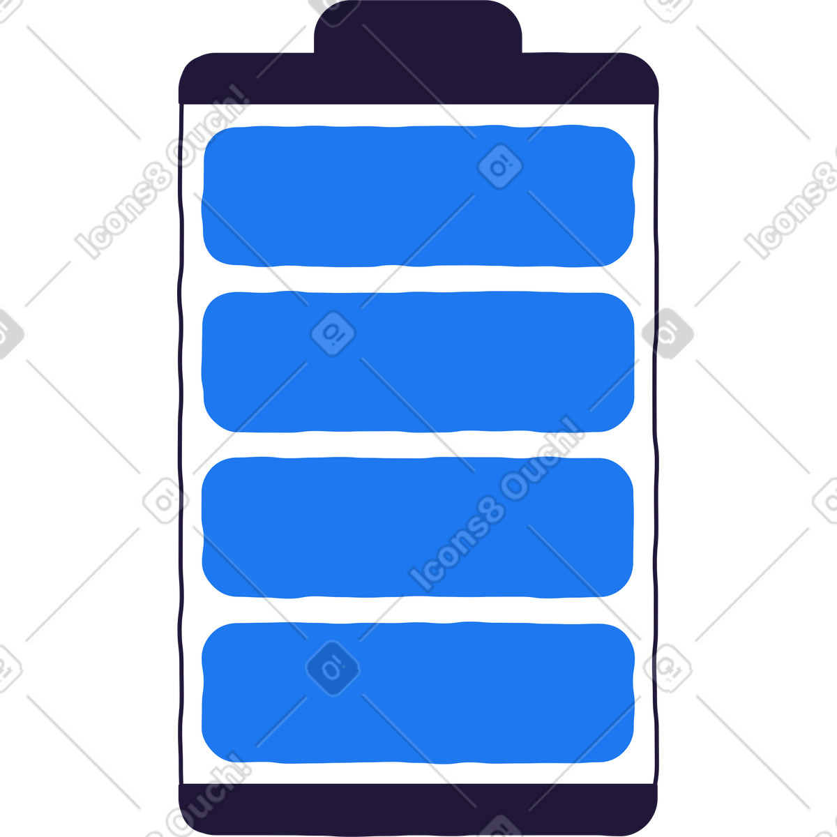 Battery full illustration in Conifer style download in PNG, SVG