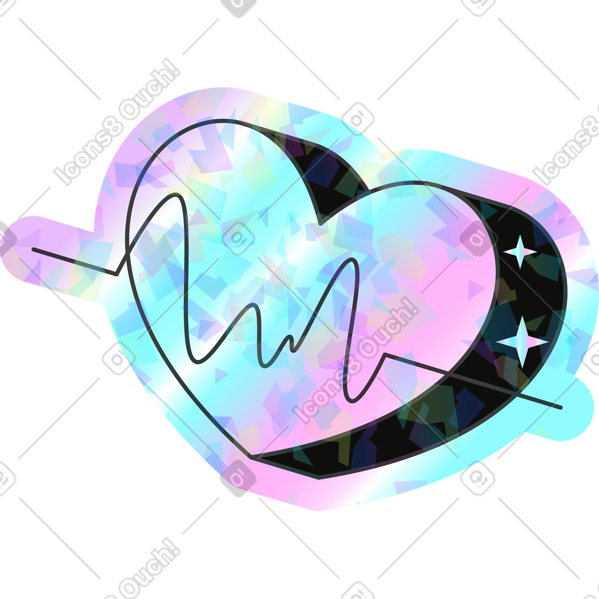 Heartbeat illustration depicting pulse clipart image in PNG, SVG, GIF