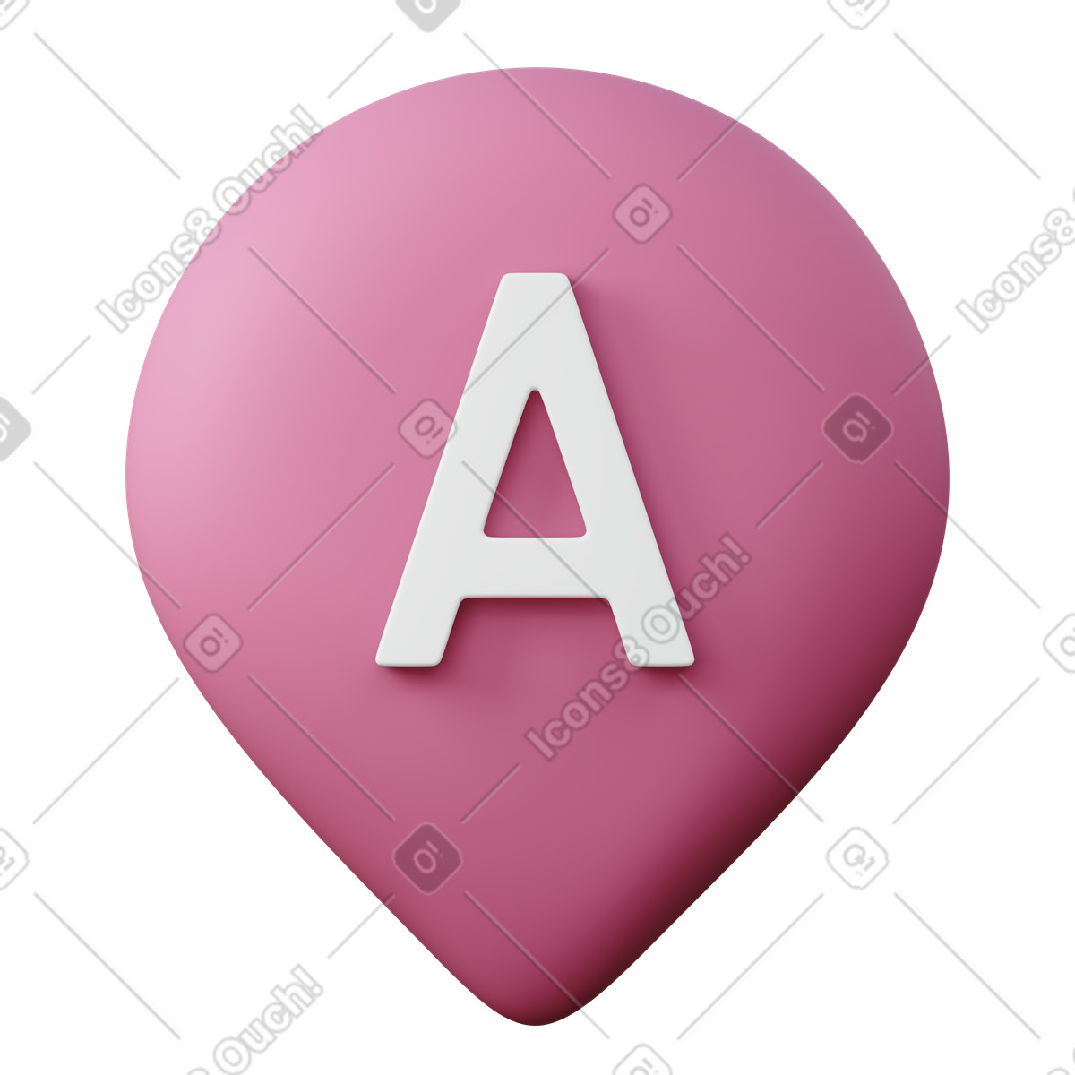 Illustration Épingler l'emplacement avec a, cartographie et sélection d'adresse dans le style 3D Sugary à télécharger aux formats PNG, SVG
