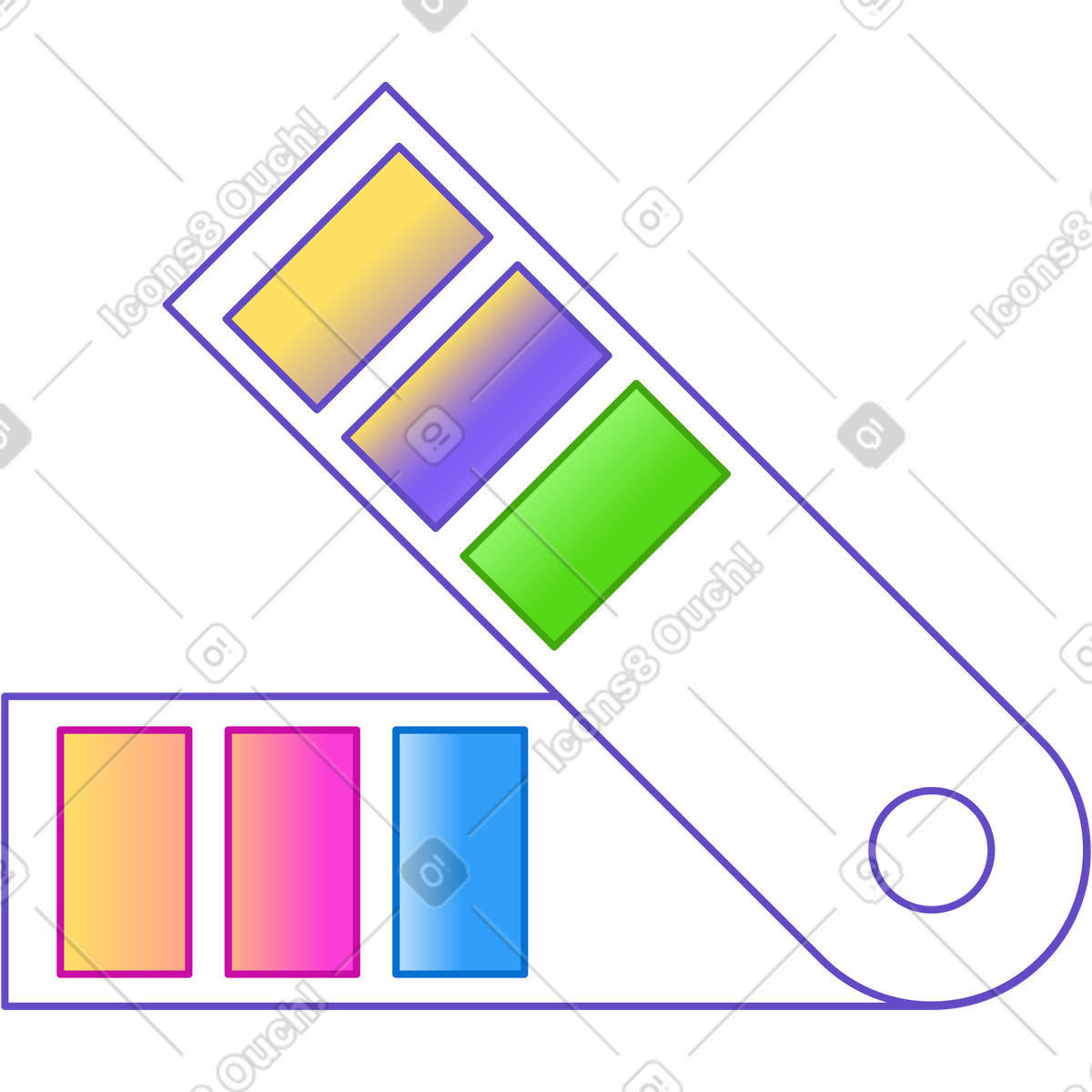 Rainbow スタイルの パレット のイラストをPNG、SVG形式でダウンロード