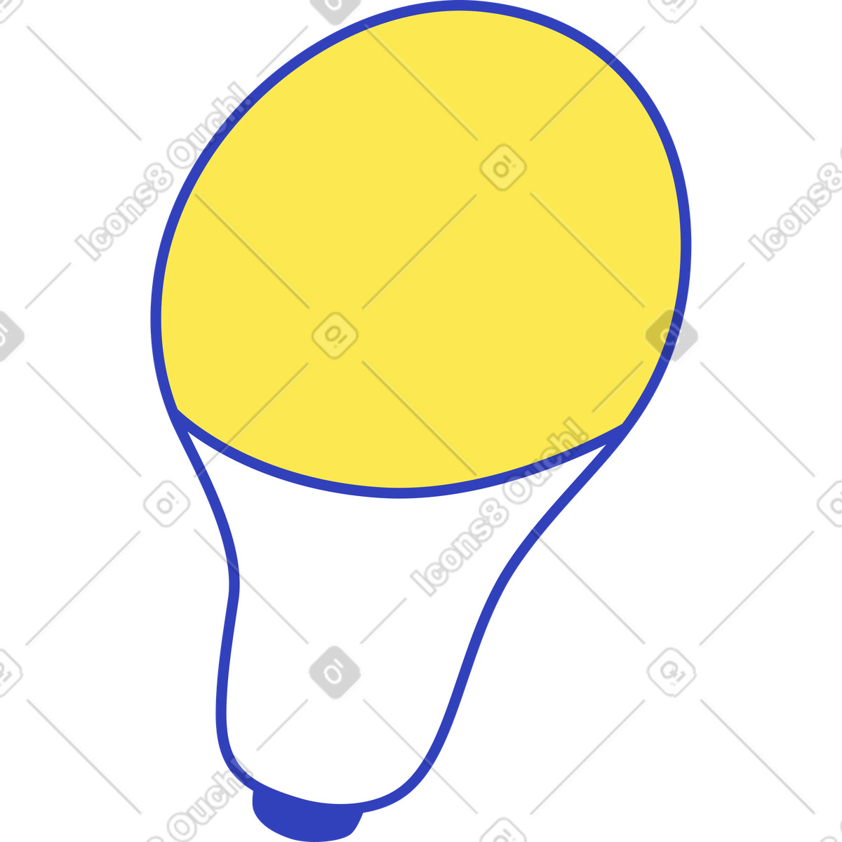 Light bulb icon illustration in Eyeful style download in PNG, SVG