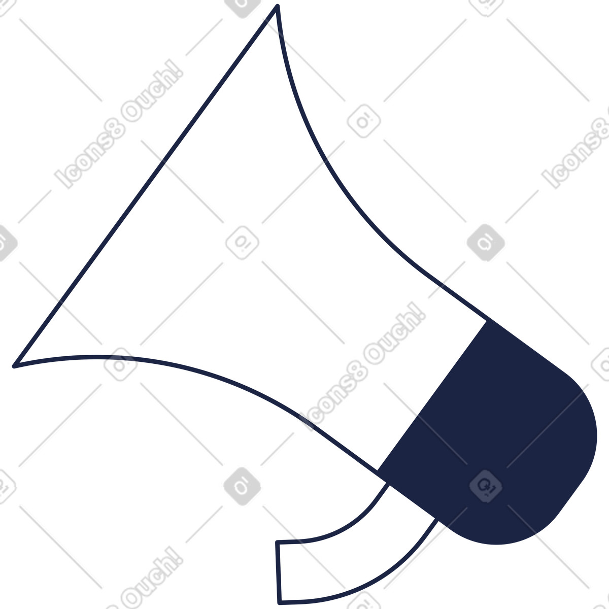 Megafono illustrazione in stile Urban Line scarica in PNG, SVG