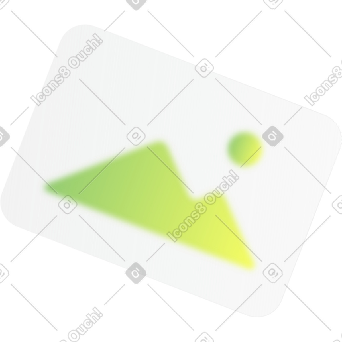 Ilustração de Ícone imagem em estilo vidro fosco no Morphis para baixar PNG, SVG