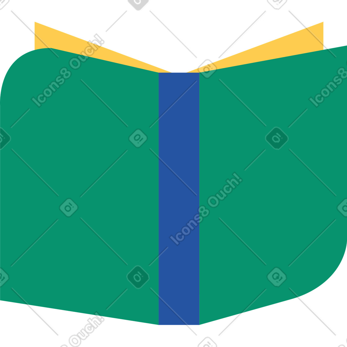 Buch-Illustration im Spot-Stil als Download in PNG, SVG