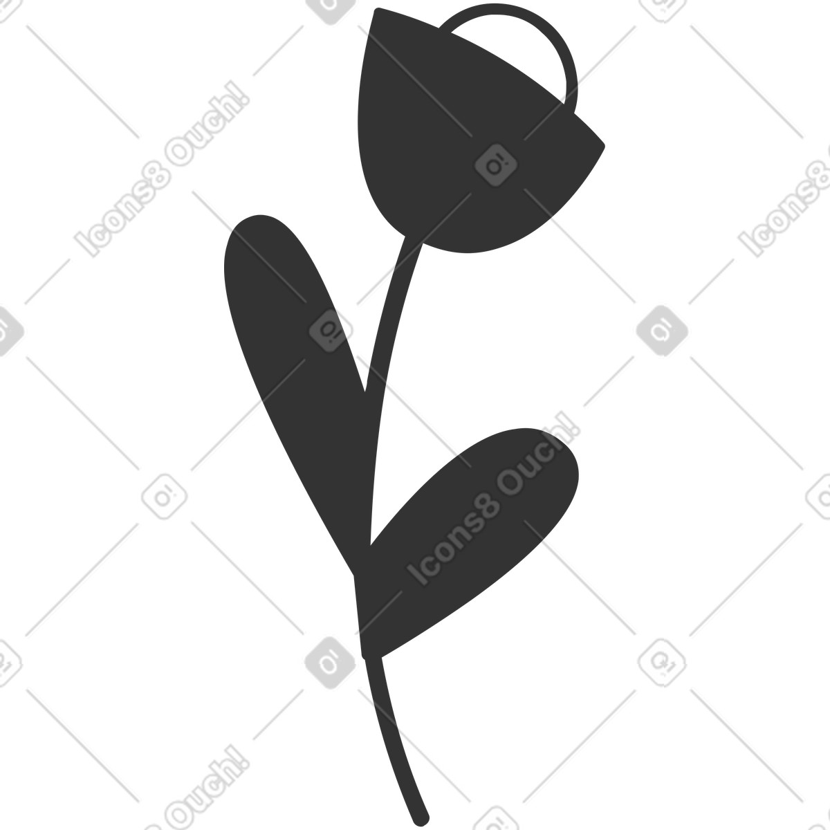 Fiore illustrazione in stile Crayon scarica in PNG, SVG
