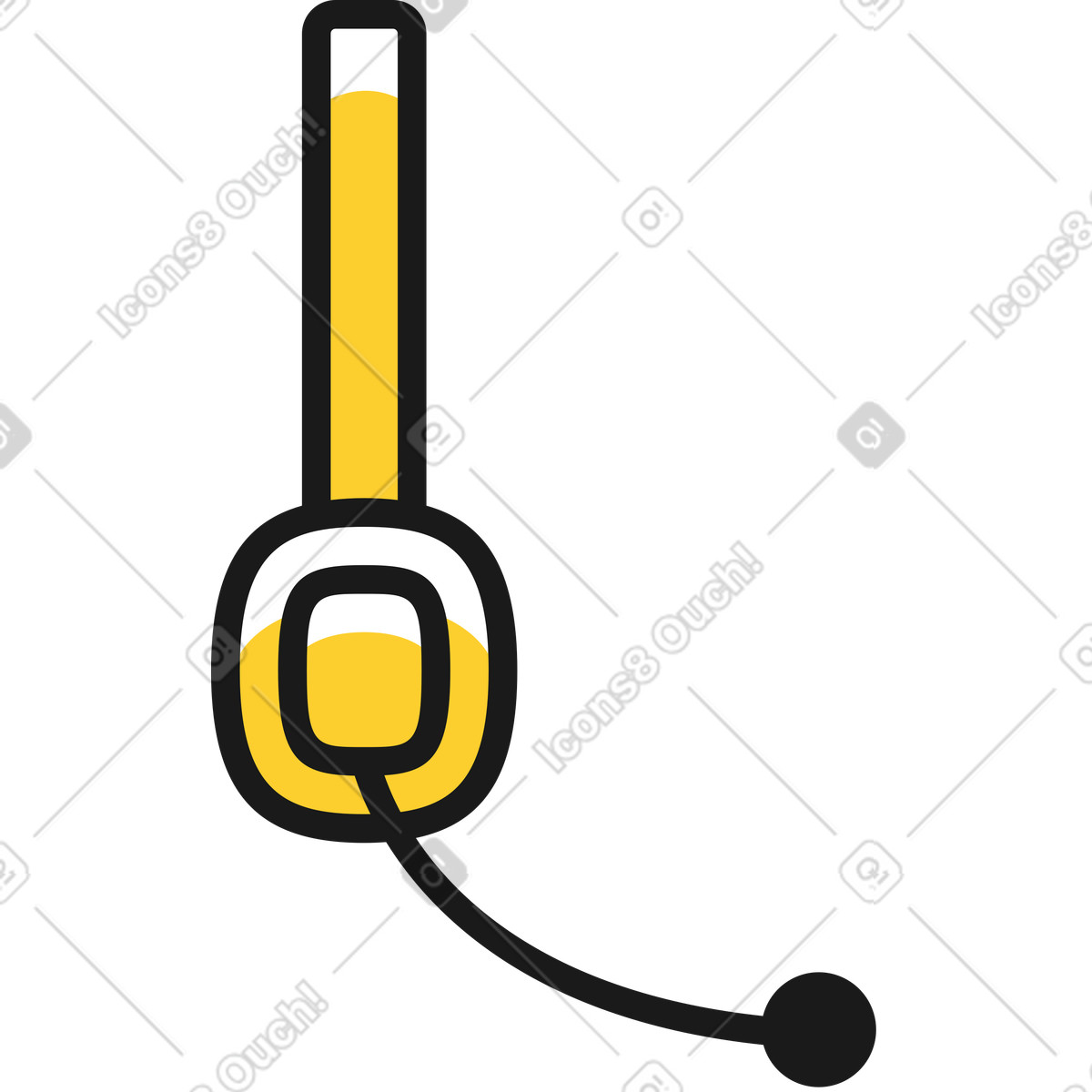 Ilustração de Suporte fones ouvido em no estilo Taxi para baixar em PNG, SVG