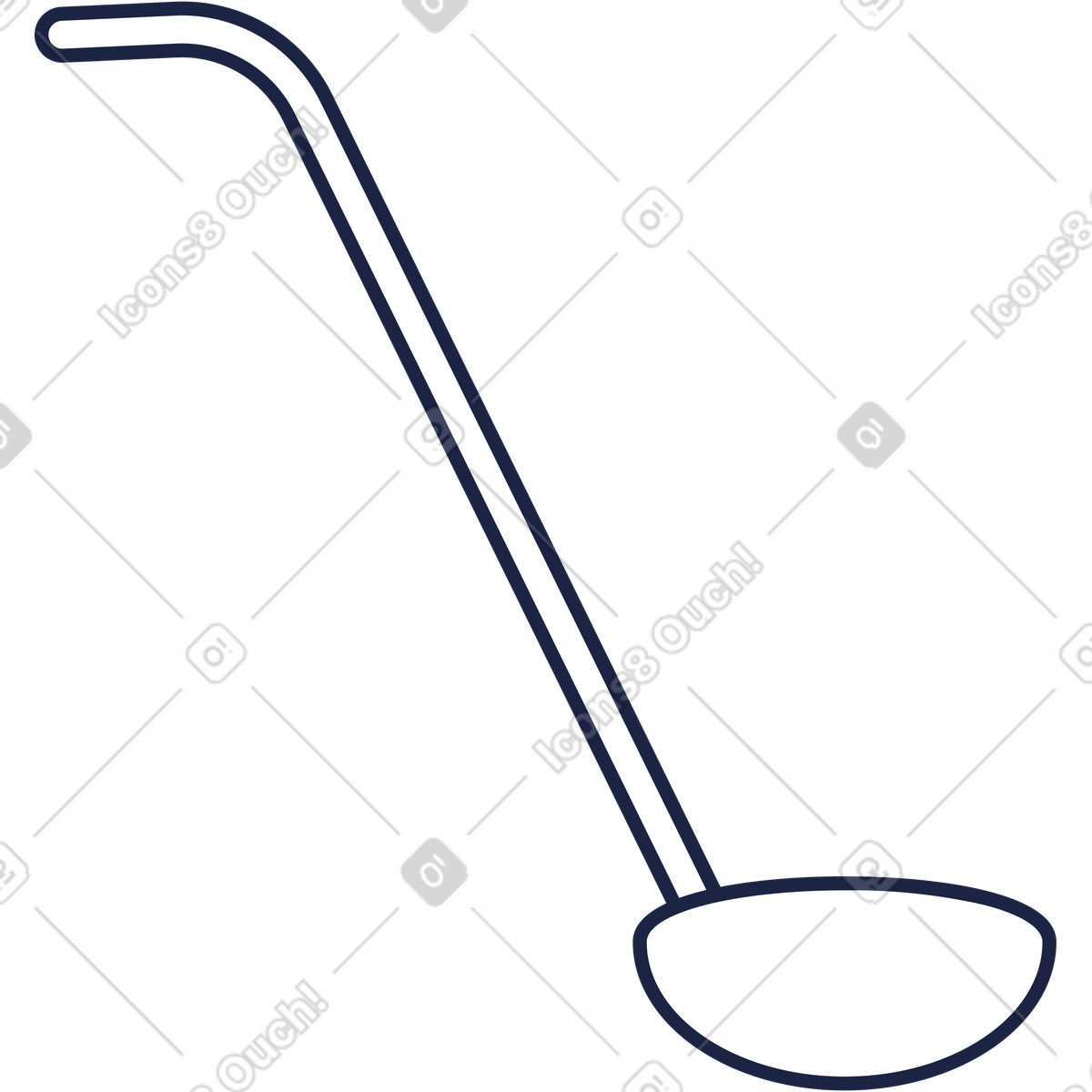 Illustration Cuillère dans le style Urban Line à télécharger aux formats PNG, SVG