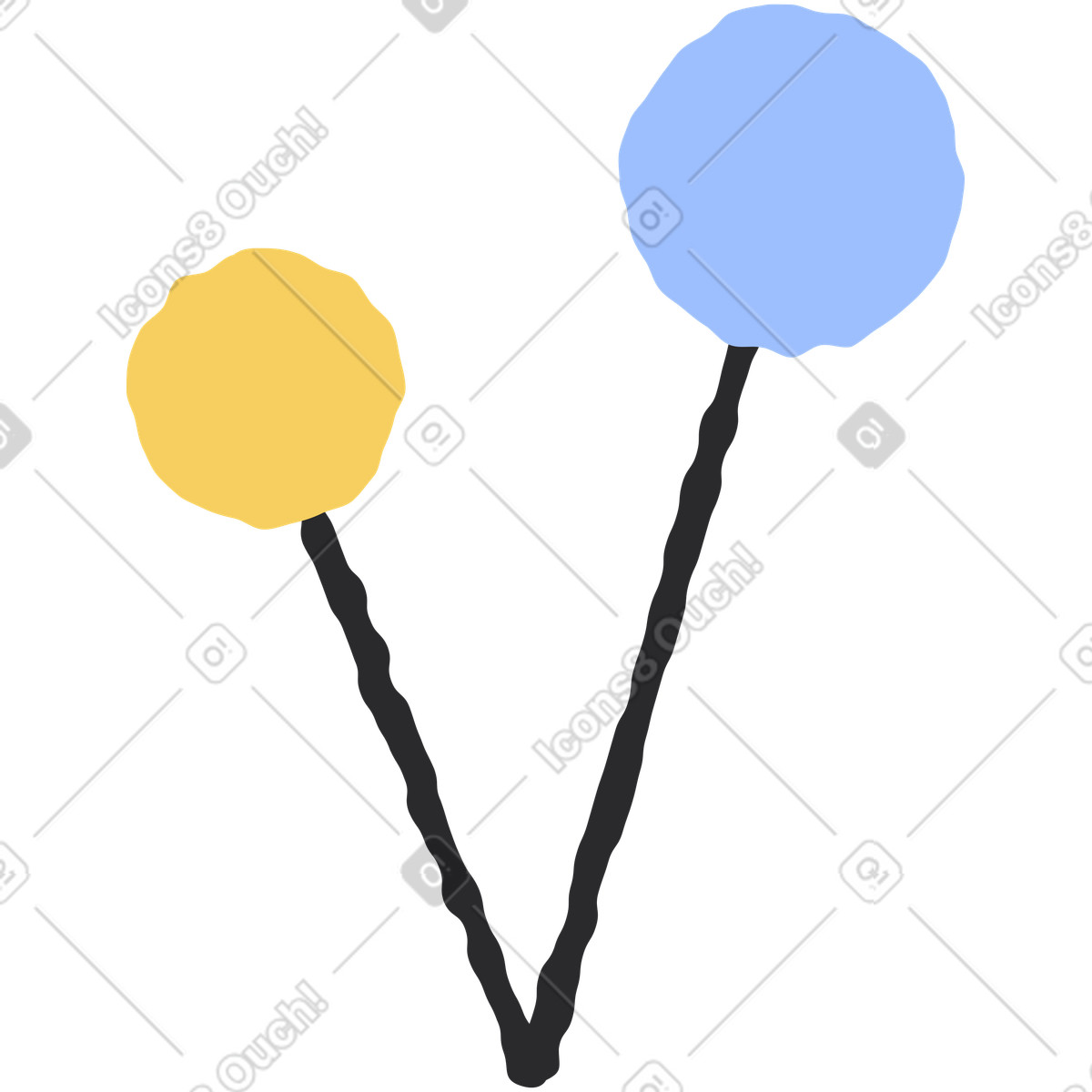 Fiori illustrazione in stile Pablo scarica in PNG, SVG
