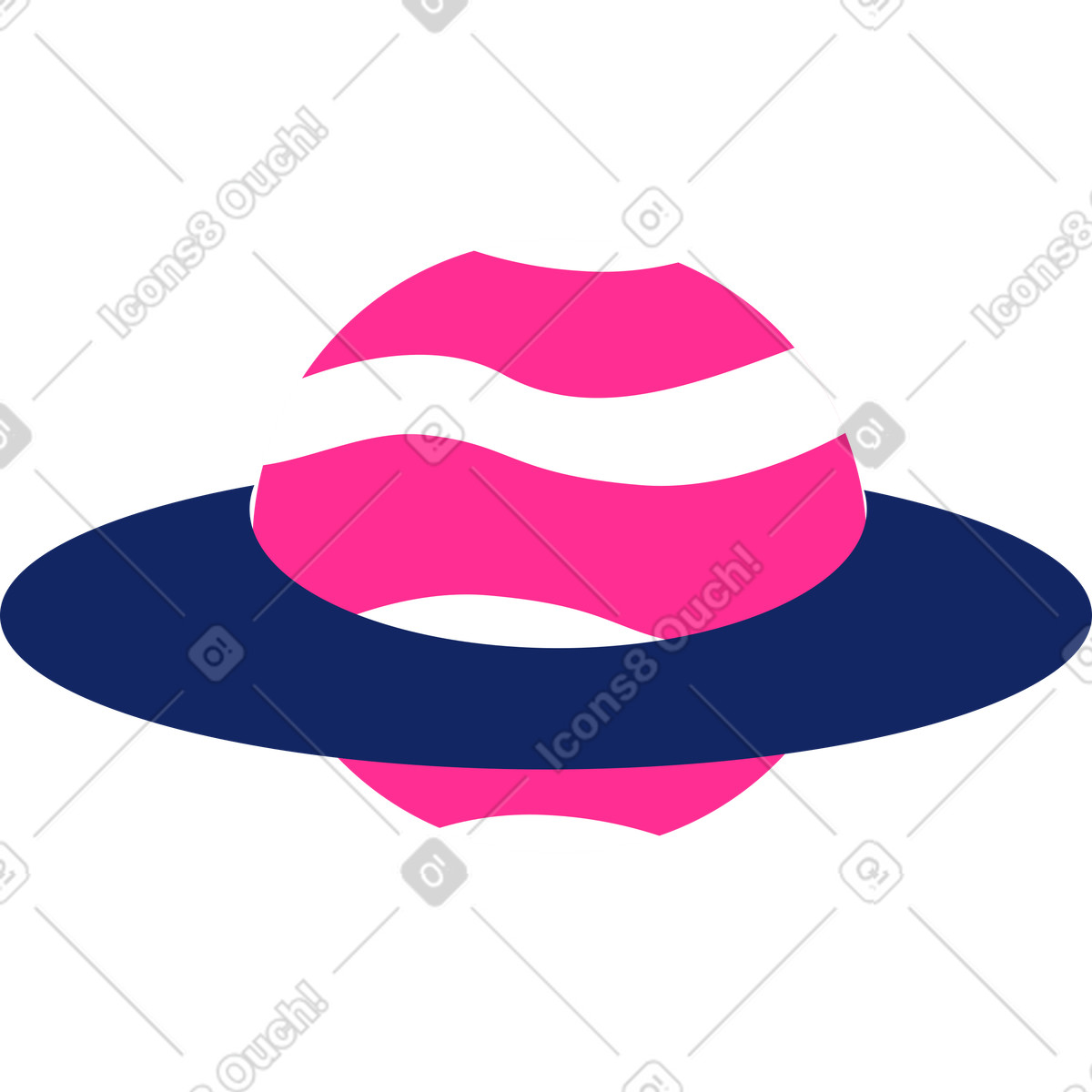 Rosa planet-Illustration im Cyborg-Stil als Download in PNG, SVG