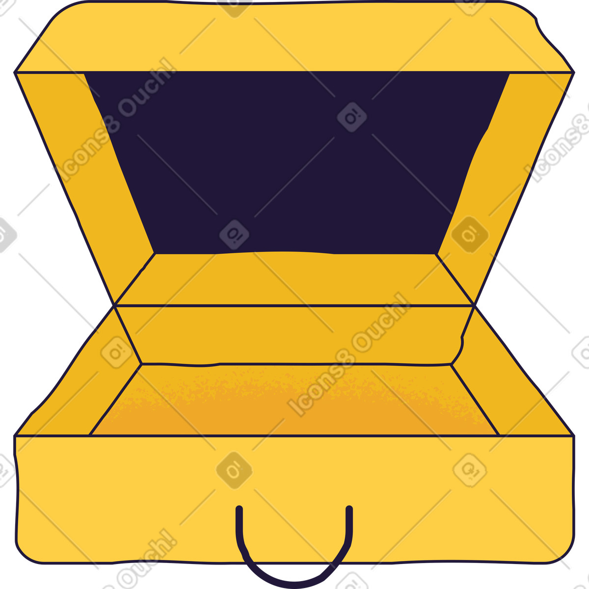 Opened luggage illustrazione in stile Conifer scarica in PNG, SVG