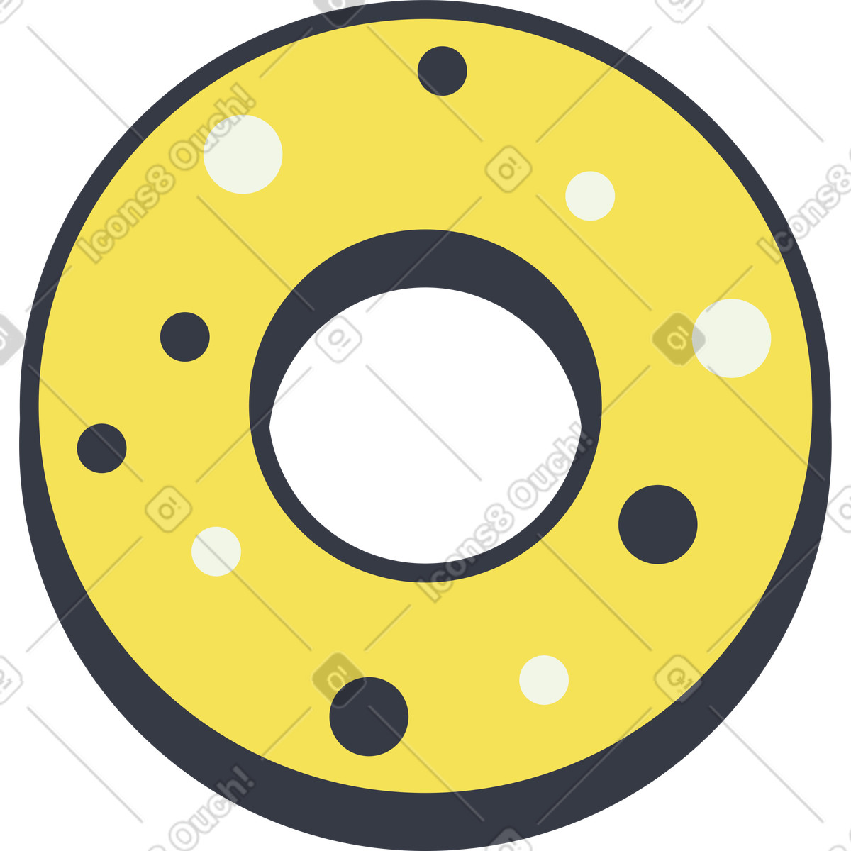 Ilustración Rosquilla en estilo Abstract a descargar en PNG y SVG