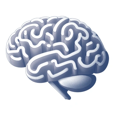 A complex maze where the pathways form the outline of a human brain