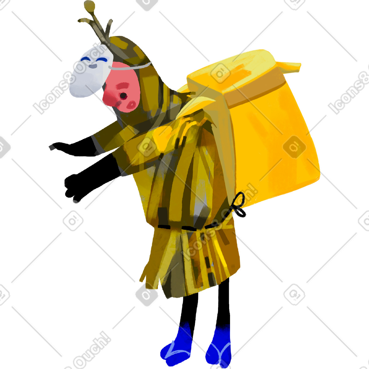 Ilustração de Entregador em no estilo Atomic para baixar em PNG, SVG