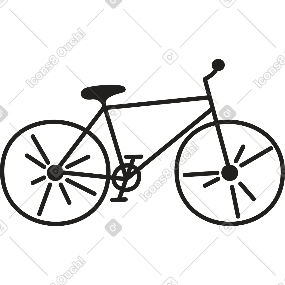 Ilustração de Bicicleta em no estilo Little para baixar em PNG, SVG