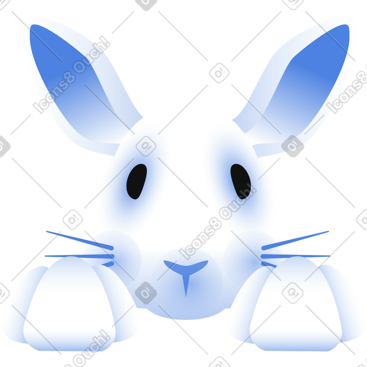 Bunny illustration in Network style download in PNG, SVG