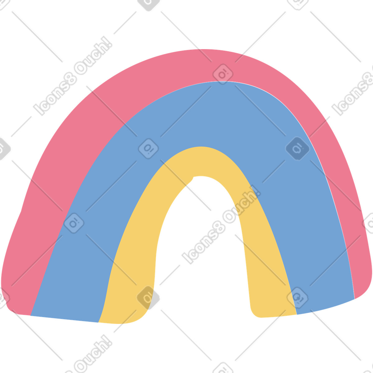 下载 Pluto 风格的 彩虹 插画，支持 PNG、SVG 格式