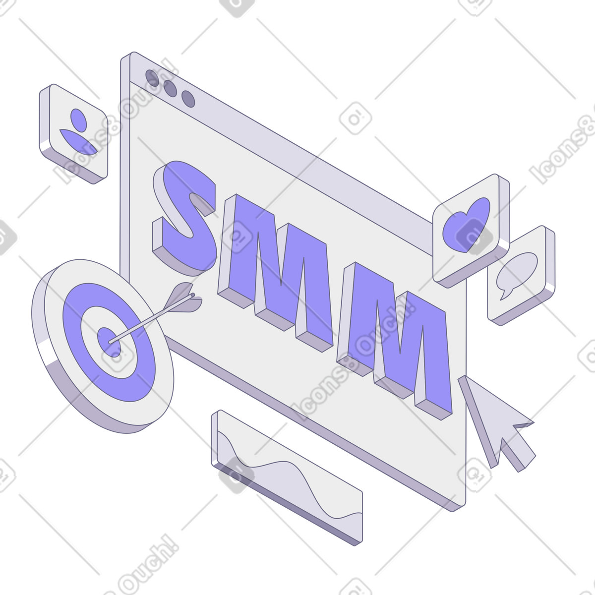 Lettering smm con testo simile, messaggio e segni utente illustrazione animata in stile Modul scaricabile in GIF, Lottie (JSON), AE