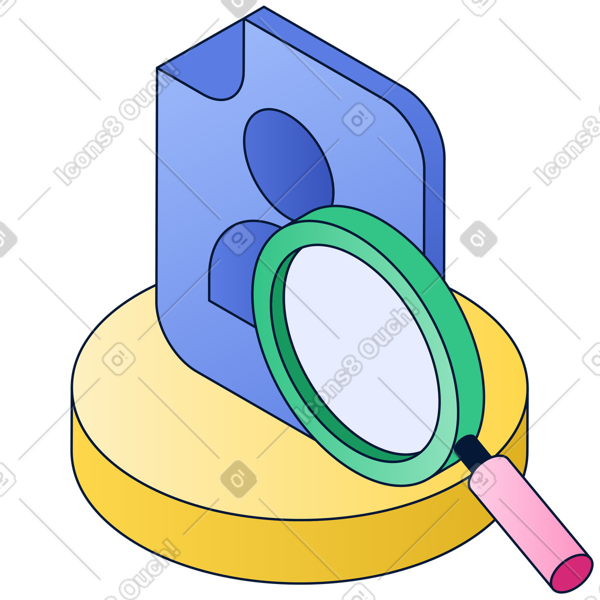 Headhunting and CV screening, hiring process talent acquisition illustration in Neat style download in PNG, SVG