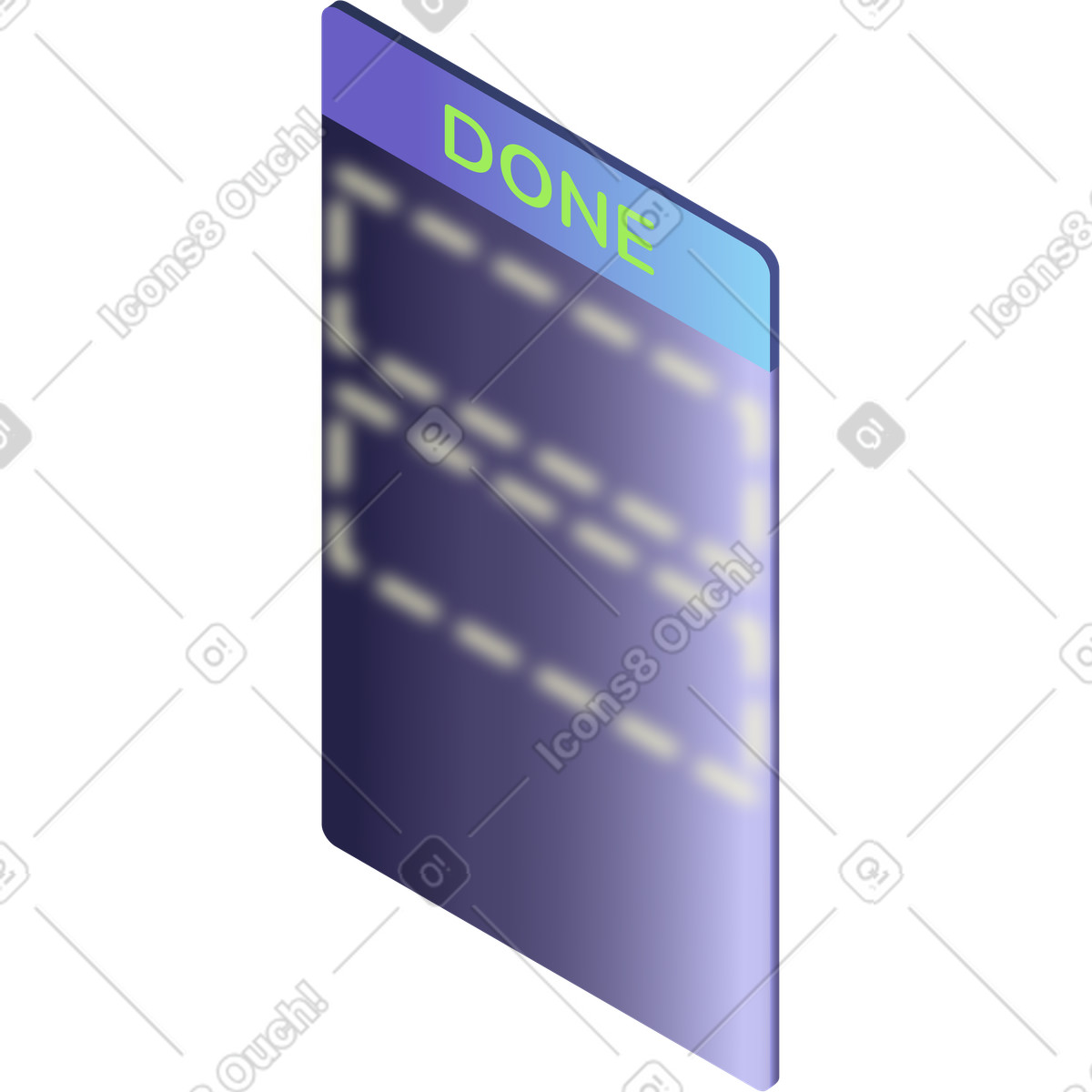 Illustration Tableau kanban terminé dans le style Isotech à télécharger aux formats PNG, SVG