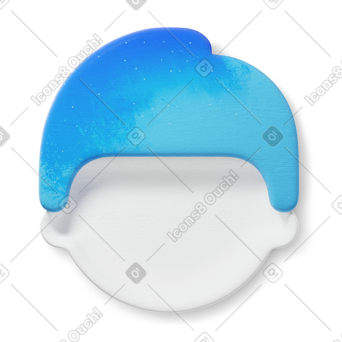 User profile placeholder illustration in 3D Microsoft Fluent style download in PNG, SVG