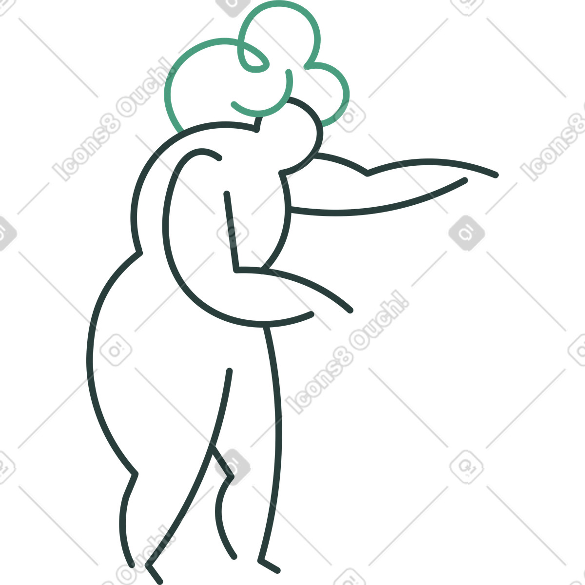 Großmutter punkte-Illustration im Macaroni-Stil als Download in PNG, SVG