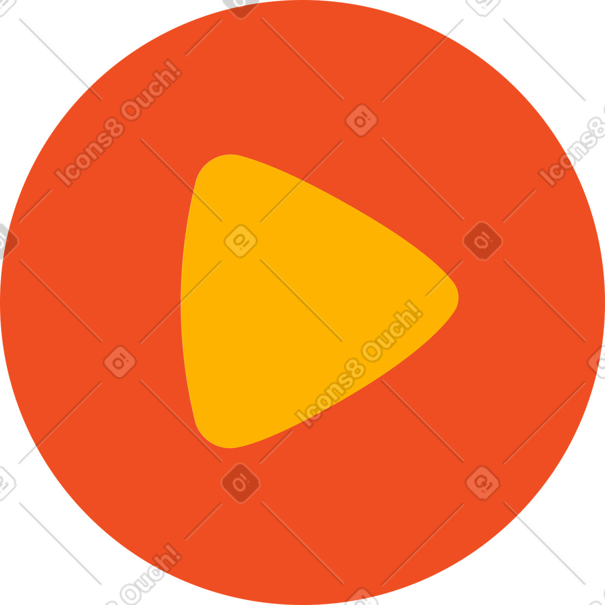 Ilustración Botón de play en estilo Flame a descargar en PNG y SVG