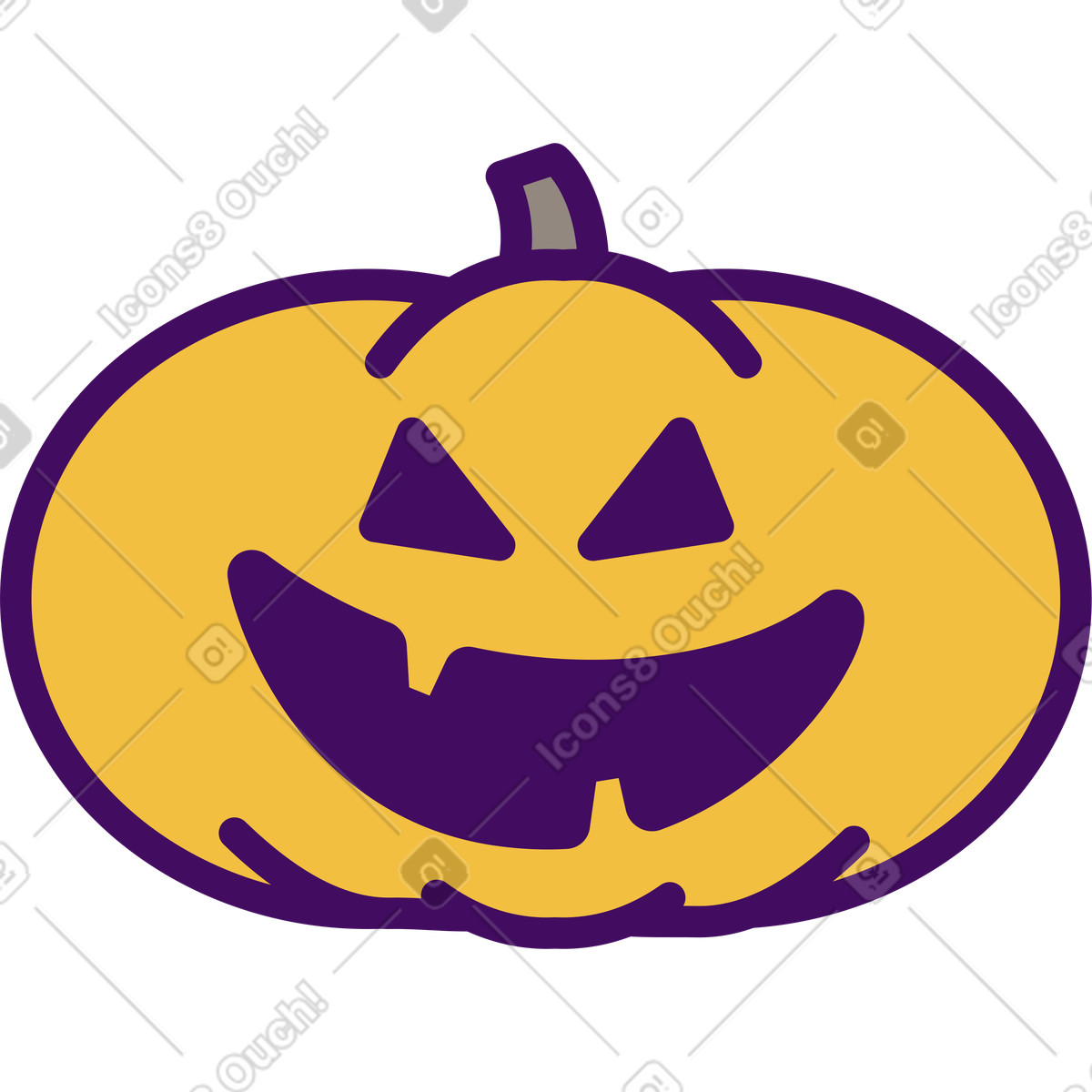 Ilustración Calabaza tallada en estilo Simplistic a descargar en PNG y SVG