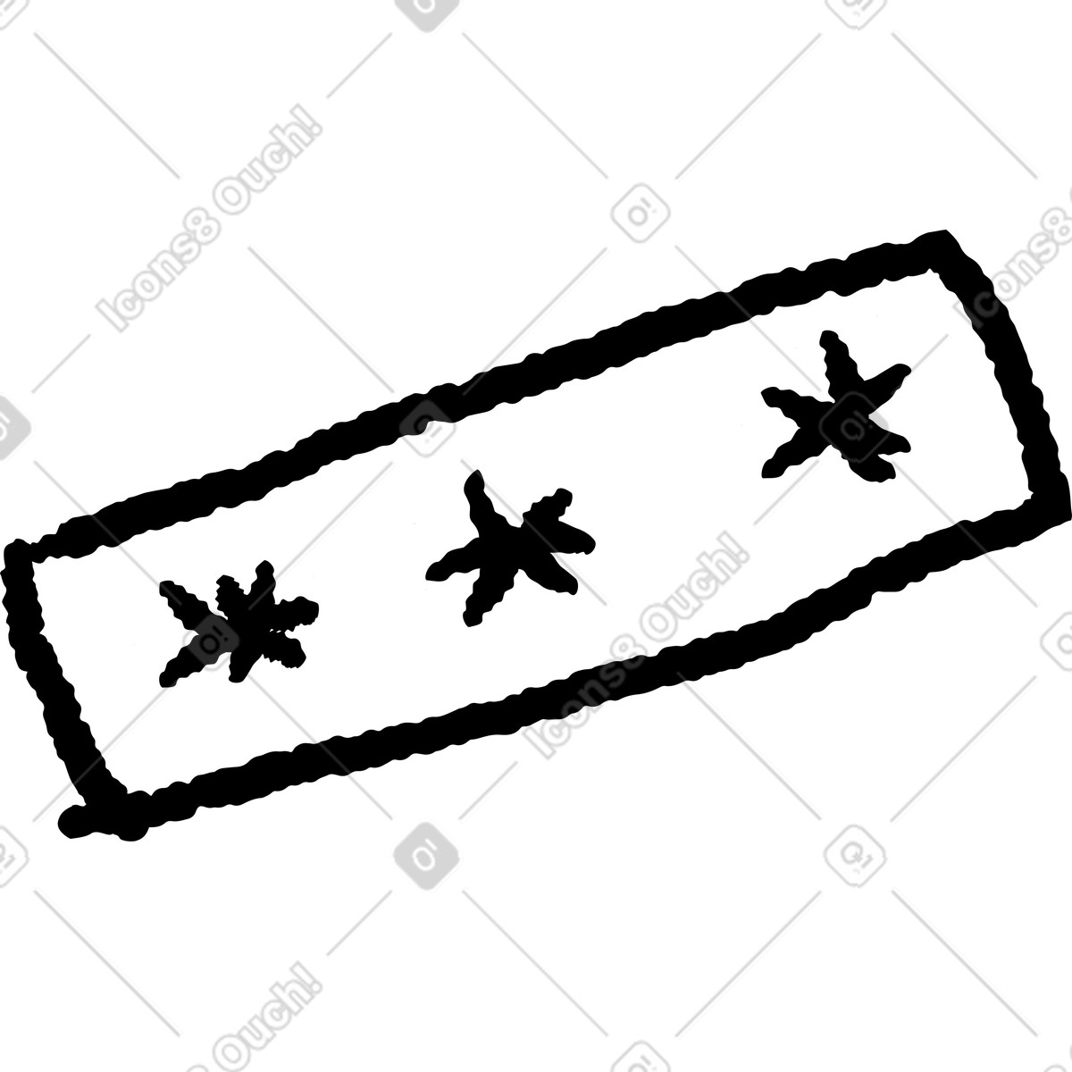 Black Chalk スタイルの Password field with three asterisks hidden login credential input のイラストをPNG、SVG形式でダウンロード