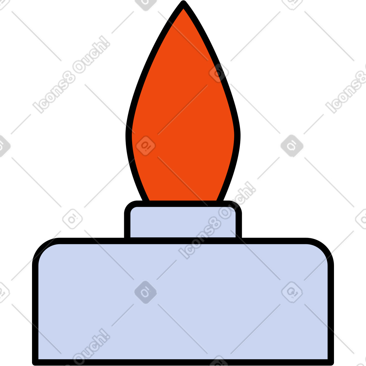 Bruciatore ad alcool illustrazione in stile Bloom scarica in PNG, SVG