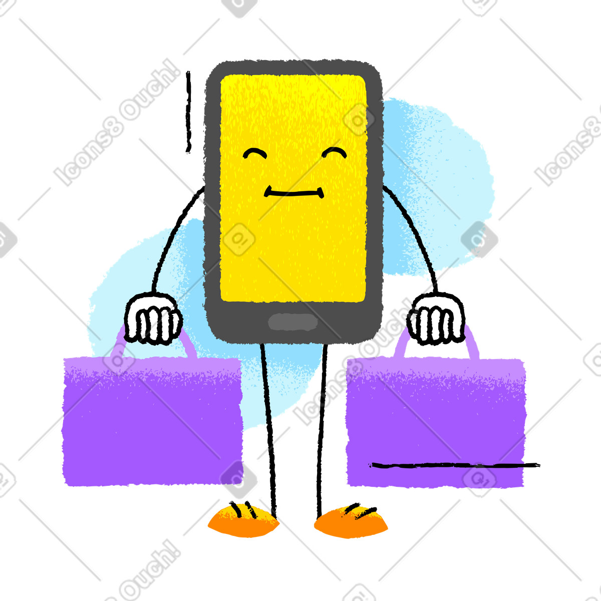 Online delivery service illustration in PNG, SVG