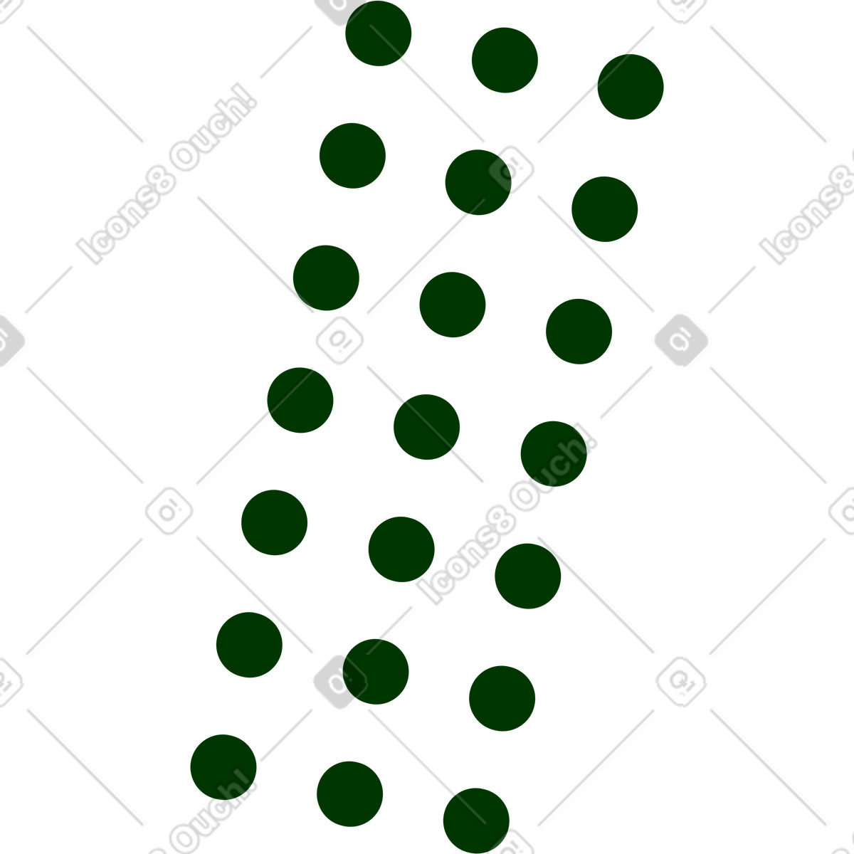 Rush スタイルの Dark green dots のイラストをPNG、SVG形式でダウンロード